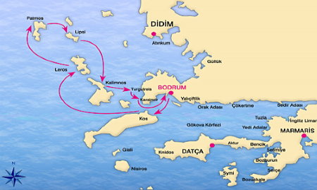 croisiere a la cabine au depart de Bodrum pour Dodecanese Nord